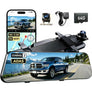X10 Pro STARVIS 2 Mirror Dash Cam Front and Rear with IMX678, ADAS 10" Rear View Mirror Camera, 4K+ 2.5K Dual HDR Dash Camera for Cars, Loop Recording, Night Vision, 5.8GHz WiFi Car Camera, External GPS, Equipped with 64G TF