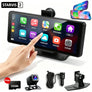 2026 Ultrawide Wireless Carplayer And For Android Auto 10.26-Inch Touchscreen, 4K Dash Camera And 1080P Backup Camera, With 5.8Ghz Wifi, Universal Portable Car Display, Reverse Assist, Loop Recording, Equipped with 512G Memor