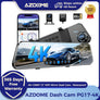 4K WiFi Mirror Dash Cam – Dual Front & Rear Camera, Touch IPS Display, GPS, Voice Control & 64GB Card