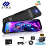 E-ACE 4K Mirror 9.66'' WIFI GPS Dashcam Optional 2.5K Rear Camera Full Touch Screen Rearview Mirror Camera For WiFi&APP Control
