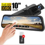 Smart Mirror Dash Cam – FHD 1080P | 170° Wide Angle | Night Vision | Touch Screen